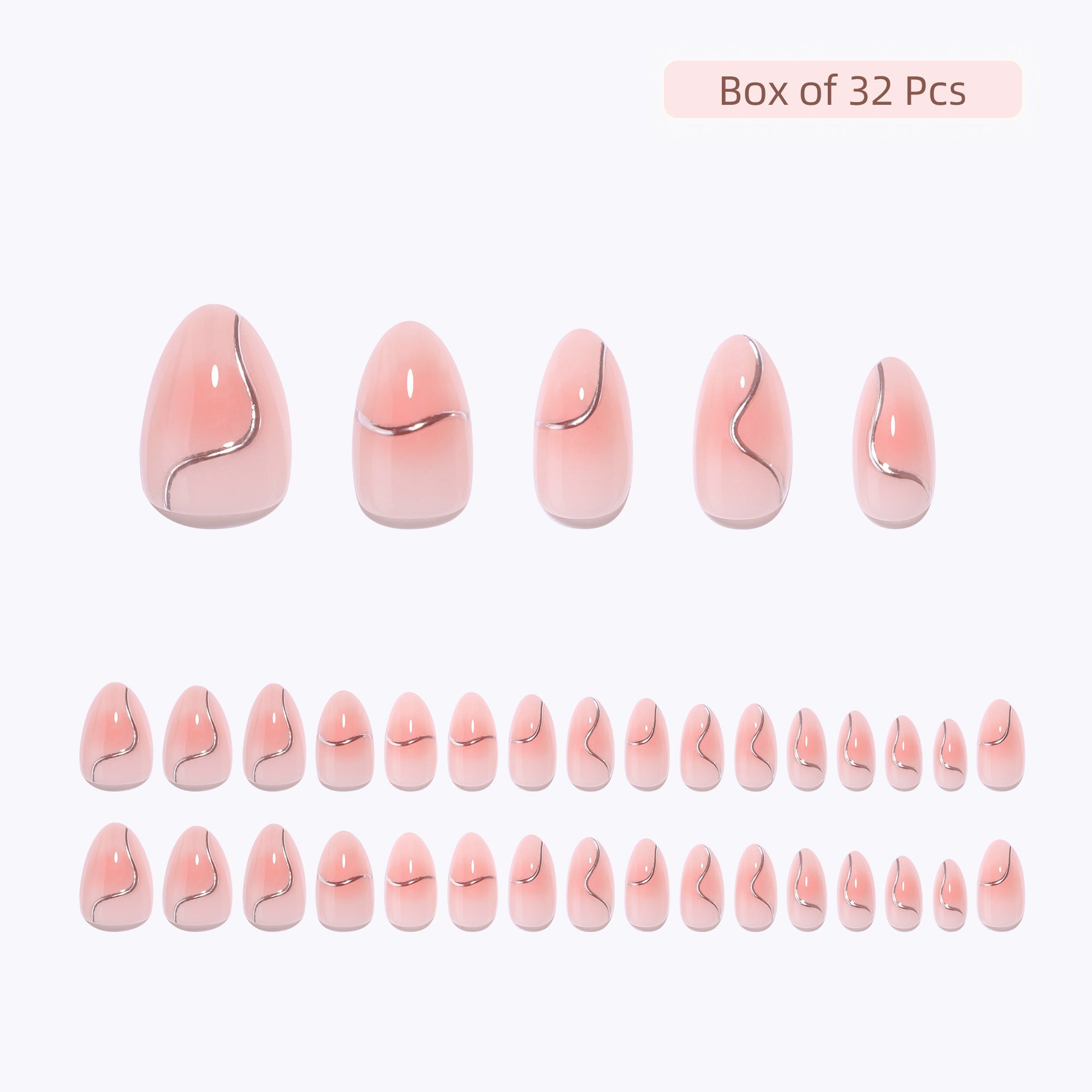 15 Sizes-30 Pcs Acrylic Press On Nails XN3DPH027