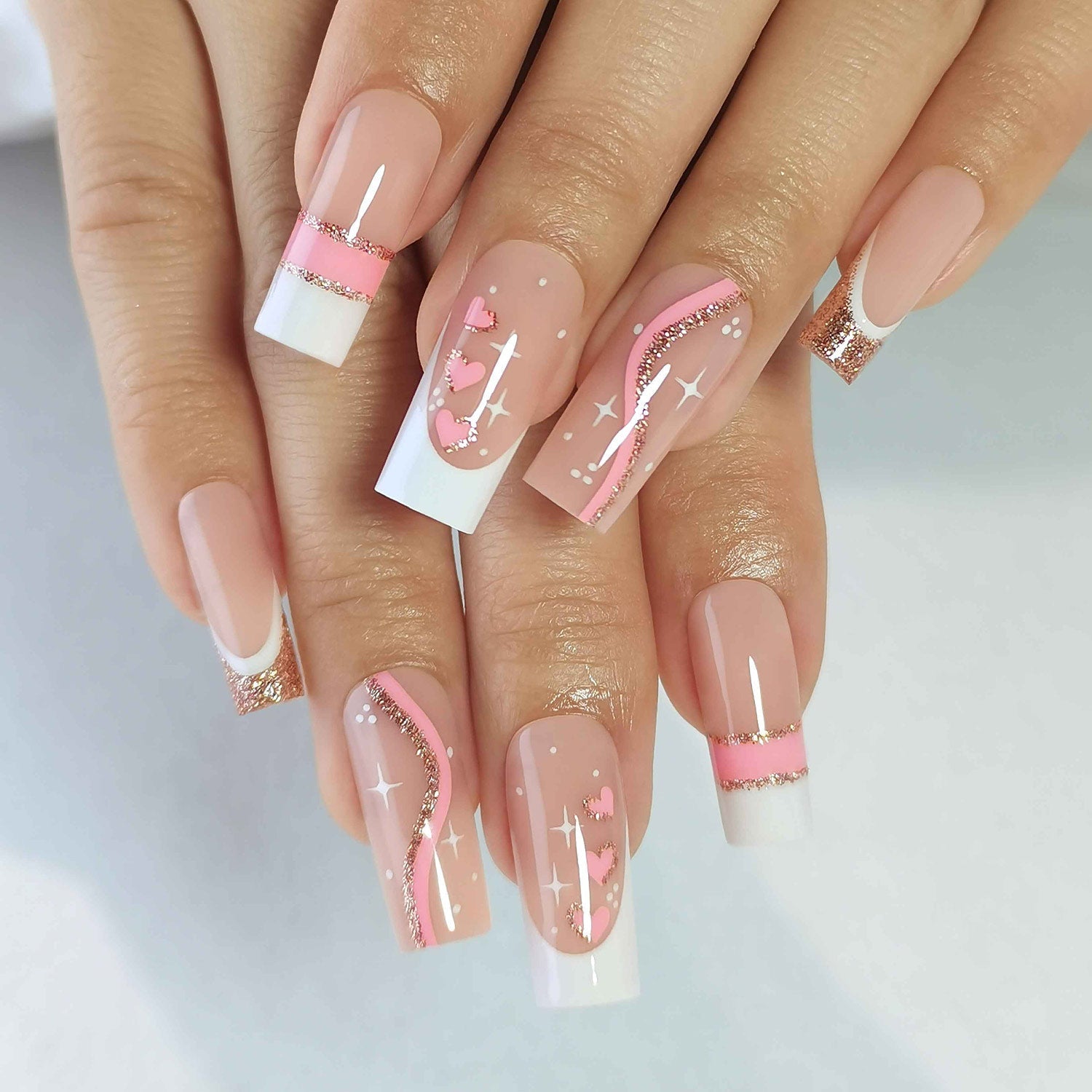 Gel Press On Nails 16 Sizes-32 Pcs Kit W363