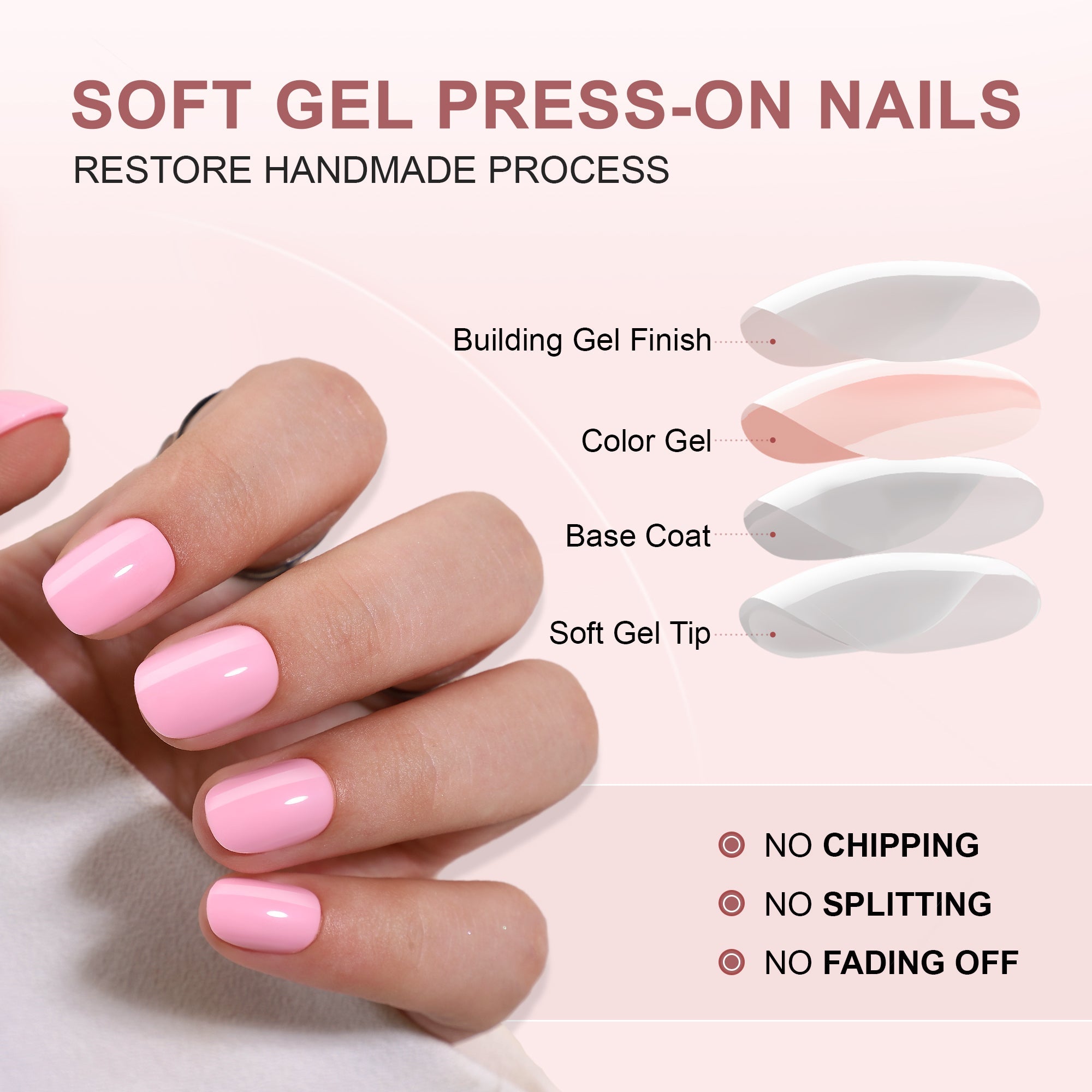 Gel Press On Nails 16 Sizes-32 Pcs Kit A321 SH-4