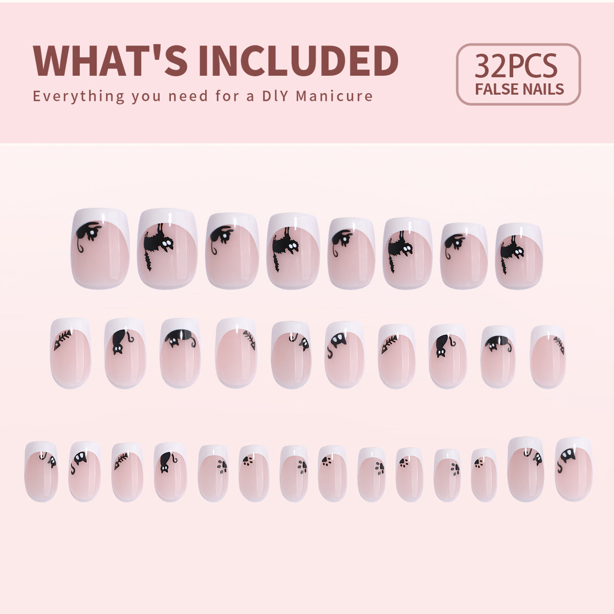 Press On Nails 12 Sizes-24 Pcs Kit X004JJ55DB