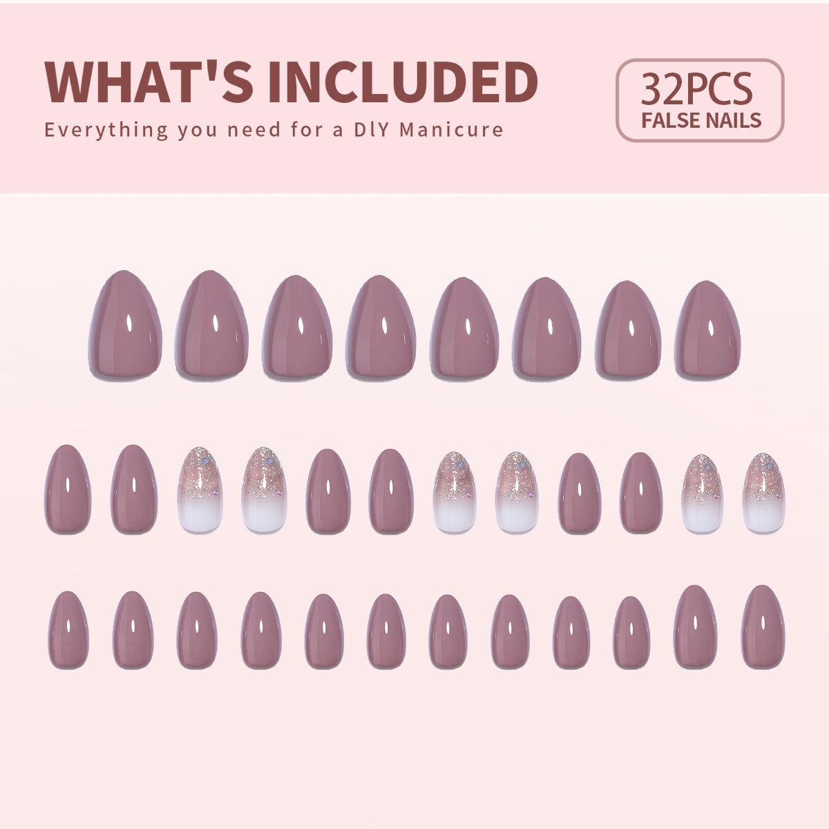 Gel Press On Nails 16 Sizes-32 Pcs Kit X004LQGTZ5