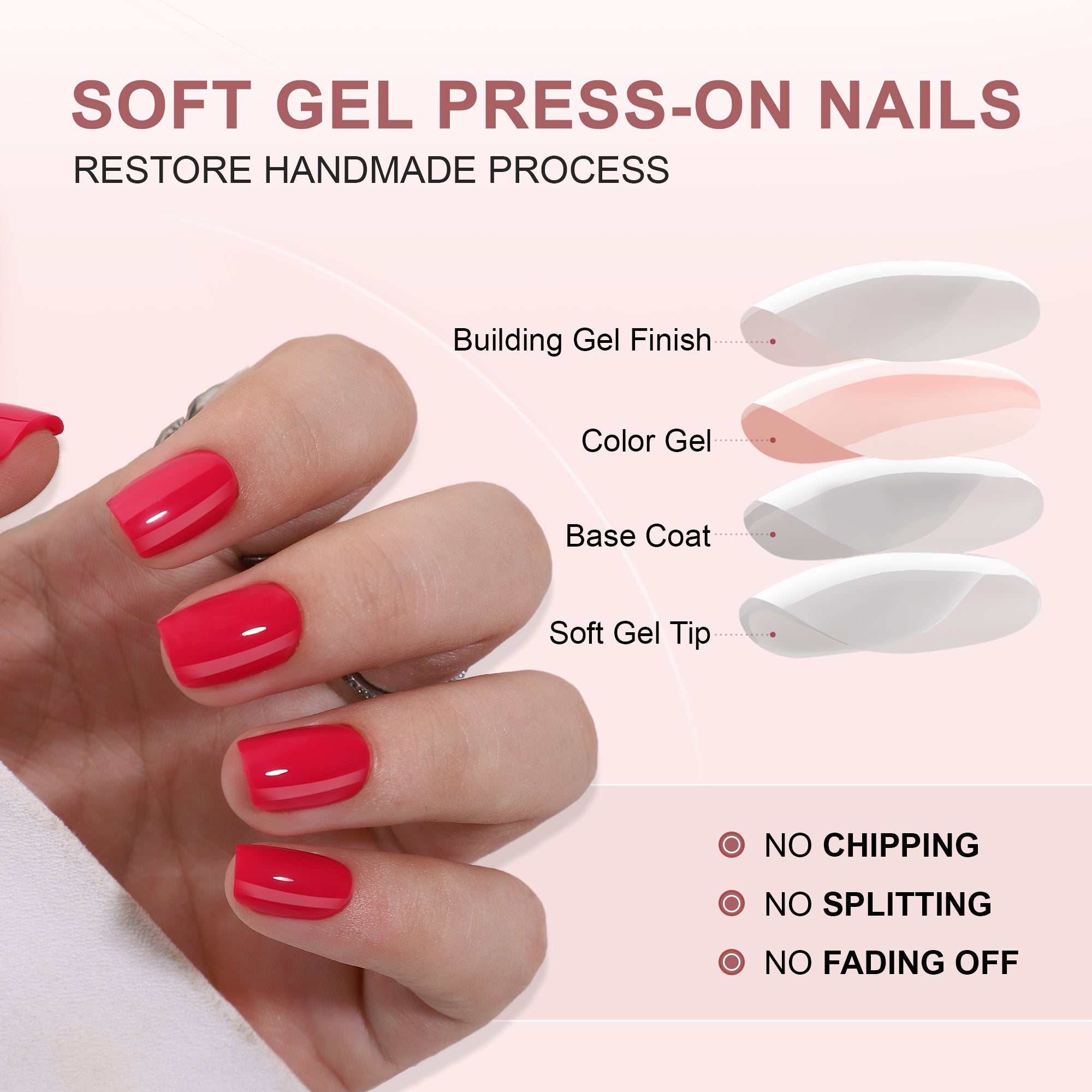 Gel Press On Nails 16 Sizes-32 Pcs Kit A116 MH-5